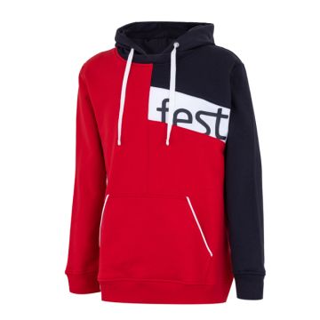 Sudadera con capucha rojo / azul